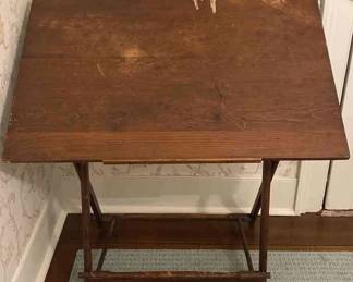 Antique Wooden Drafting Table