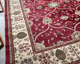 111 Inch By 150 Inch Red Floral Area Rug Made In Turkey