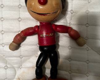 Rare Pete the Pup Wooden Toy C. 1930's