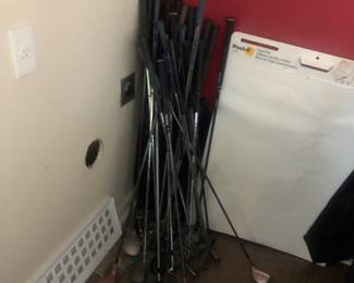 Various golf clubs