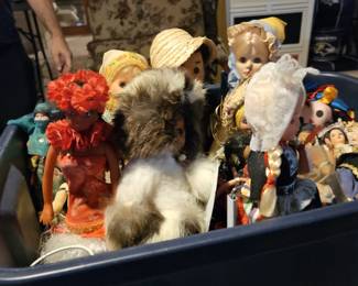 Selection of dolls ready for playtime (dolls sold separately).