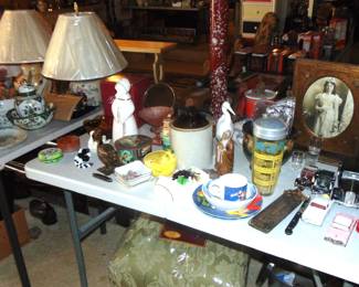 Ceramics, porcelain, glassware and other items (items sold separately).