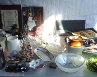 Ceramics, porcelain, and glassware (items sold separately).