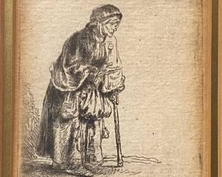 Rembrandt etching