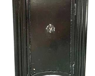 Black Lacquer Cabinet with Painted Top