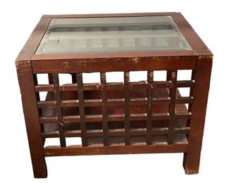 Glass Top Side Table
