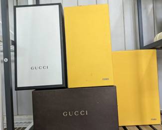 Gucci Shoe Boxes, Fendi Shoe Boxes 