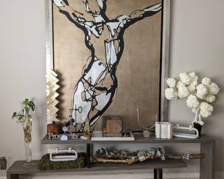 Huge painting silver frame 