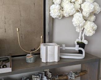 Modern decor, white flowers