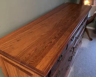 Oak Dresser -7 drawer dresser 64"w 19"d 36"h   $300