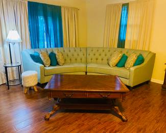 Mid century curved sofa 3 pieces