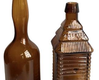 Vintage Brown Glass Bottles