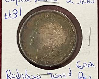 1900 MORGAN SILVER DOLLAR WITH TONING 