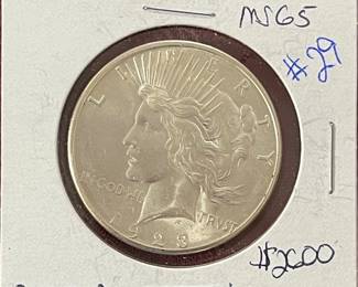 1923-S SILVER PEACE DOLLAR 
