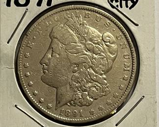 1891 CARSON CITY (CC) MORGAN SILVER DOLLAR