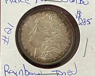 1887 MORGAN SILVER DOLLAR WITH TONING 