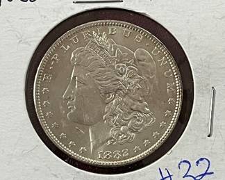 1882-O MORGAN SILVER DOLLAR 