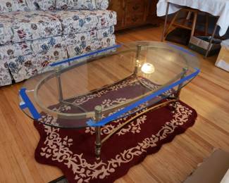 Glass top coffee table