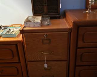 Wood filing cabinet