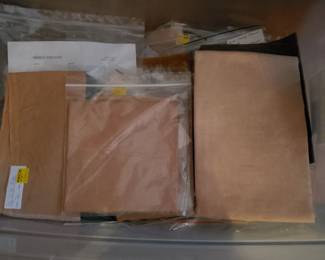 Many packages of linen for embroidery and cross stitch 