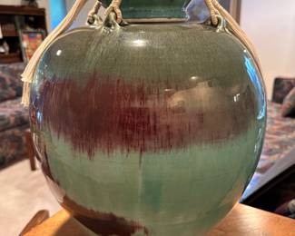 Grand Glazed Ceramic Covered Jar