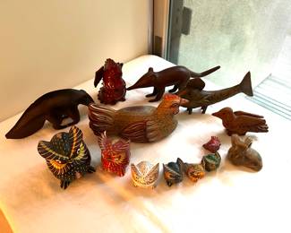 Carved Wood and Metal Animals of the Menagerie