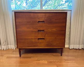 Mid Century Modern 1960's for-Drawer Batchelor's Chest of Drawers by Brown Saltman Furniture