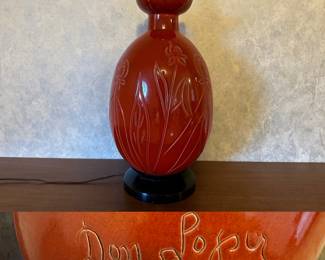 Rare/Vintage Glazed Ceramic Table Lamp by Don Loper