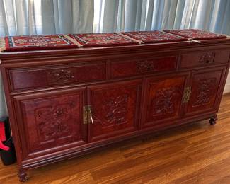 Solid Rosewood Buffet Cabinet
