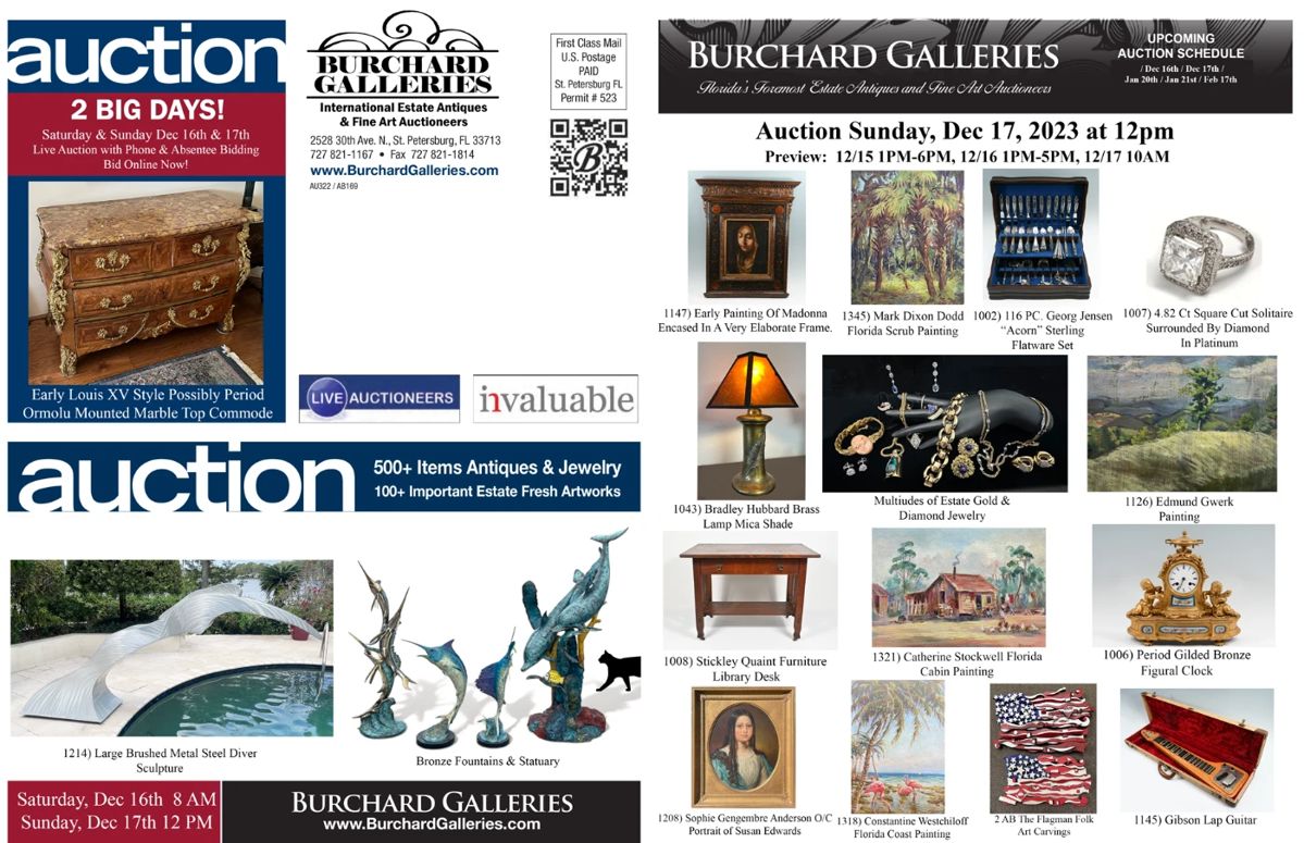 Auction Premier Estate Antiques Fine Art Jewelry starts on 12/17/2023