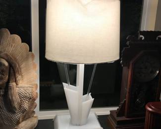 1950s lucite lamp 