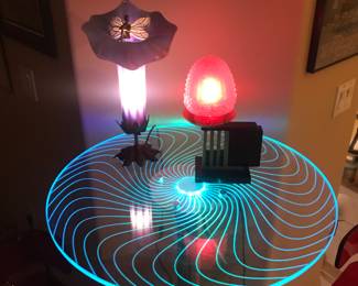 Art lamps & lit cocktail table