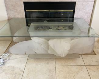 1970s Hollywood Regency coffee table 