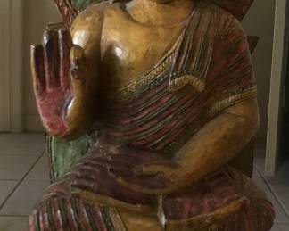 Wood carved Buddha