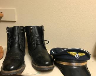 Leather cap toe work boot & cap