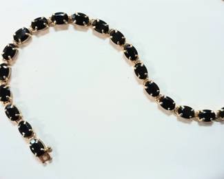 18k Sapphire bracelet 7"