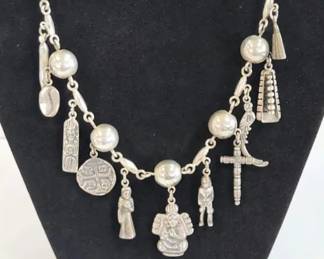 Silver charm necklace 