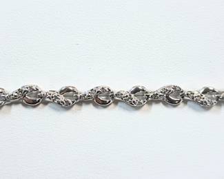 10k white gold diamond bracelet 