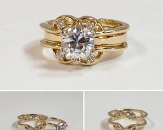 14k CZ engagement set