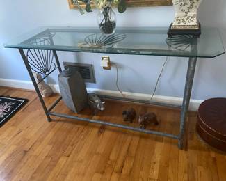 Glass / Metal Foyer Table $ 98.00
