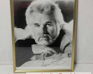 5 Autographed and Framed Photograph Kenny Rogers