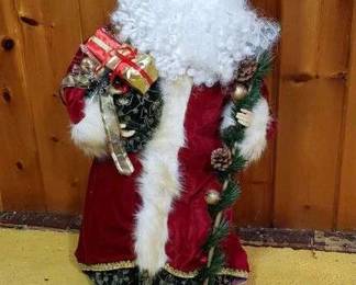 23 36 tall Santa. Color changing singing twinkle beard.
