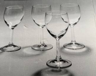 Classic wine glasses in box