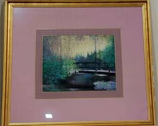 Lot 011   0 Bid(s)
Large Framed, signed and matted pretty art work