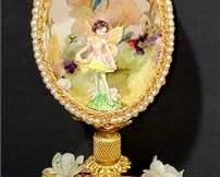 Lot 002   2 Bid(s)
Handmade Faberge style Garden Fairy egg with music box