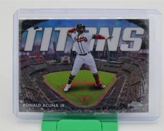 Lot 016   1 Bid(s)
2023 Topps Chrome RONALD ACUÑA JR. #CT-5