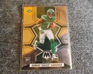 Lot m243   2 Bid(s)
Ahmad "Sauce" Gardner rookie card 2022 Panini Mosaic #289