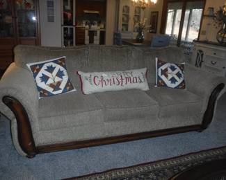 Nice Three Cushion Sofa and Toss Pillows 