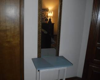 Small Painted Table and Mirror