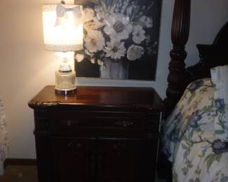Nightstand - Lamp -and Wall Art